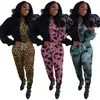 Women's Two Piece Pants Leopard Camouflage Set For Women Clothes Sweatshirt Top And Sweat Suit Matching Sets 2 Womens Outfits