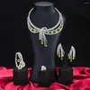 Set di orecchini e collana Missvikki, splendido anello braccialetto lucido, 4 pezzi, per donne, matrimoni, matrimoni, Russia, Dubai