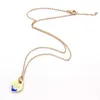 Toutoso Fashion Green Emamel 925 Heart Charms Pendant Halsband Gold Silver märkesvaror Kvinnor Rostfritt halsband258e