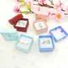 Jewelry Boxes Fashion Bowknot Jewelry Packaging Boxes 48pcs/lot 4X4X3cm Cute Display Box Red Pink Purple Blue Earrrings Ring Paper Boxes 231216