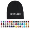 Boinas Xubu Tienda personalizada Unisex Invierno Sombrero casual Hat Mujeres Logotipo de impresión personalizado al aire libre Texto Cálido de espesor