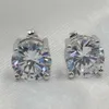 Choucong-pendientes de tuerca románticos para boda, joyería elegante, Color plata 925, piedra de Zirconia cúbica 5A, pendiente de diamante CZ G296x