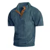 Men's T Shirts Fashion Spring And Summer Classic Corduroy Short Sleeved Collar Large Tall Slim Fit For Men Mens Shirt