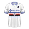 23/24 UC Sampdoria Home Retro Soccer Jerseys 1990 1991 Vialli#9 Mancini#10 Linetty Maroni Quagliarella Damsgaard Jankto Torregros Yoshida fotbollsskjortor