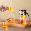 Bouteilles d'eau GIANXI théière avec infuseur verre épaissi résistant à la chaleur théière un bouton filtrage séparation bouilloire cafetière 231216