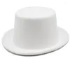 Bérets vintage en laine Fedora Hat pour femmes performances de scène masculine mâle gentleman thème fête des boules de mascarade habit le panama habiller le panama