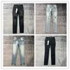 Men's Jeans Purple Designer Women Pants Brand Summer Hole 2023 New Style Embroidery Self Cultivation Small Feet Fashion