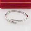 Braccialetti un classico braccialetti di braccialetti per braccialetti per unghie in acciaio dorato per donne e uomini non allergici 261104 nd non lergic