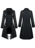 Ceketler 2022 Yeni Vintage Kadınlar Ortaçağ Steampunk Korsan Cosplay Kostümleri Dantel Trim Tek Göğüs Ceketi Ceket Victoria Gotik Giyim