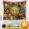 Psychedelic Tarot Trippy Sublime Sun Tapestry Wall Hanging Hippie Tapestries Mushroom Tapestry Eesthetic Room Home Decorhome Decoration