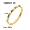 Bangle Fashion Jewelry Zircon Stainless Steel Vintage Triangle Shape Bangles Crystals Chain Bracelet For Women Friendship