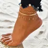 Cavigliere 3 pezzi/set catena semplice color oro per le donne Accessori per bracciali alla caviglia per gioielli da spiaggia per piedi