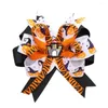 Hårtillbehör Halloween Multi Layer Bow Ribbon roliga barns hårnålflicka huvudbonad för flickor för flickor