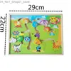 Classificação de aninhamento empilhamento brinquedos educativos aprendizagem precoce slide puzzle crianças brinquedos de madeira para crianças labirinto quebra-cabeça animal-corpo-match inteligência labirinto q231218