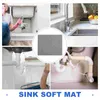 Bath Mats Cushion Sink Mat Bathroom Decorations Pu Dish Drying For Kitchen Counter