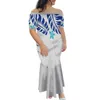 Sukienki swobodne Summer Polinezyjski Plemienny druk dla kobiet bez ramion Sukienka Sukienka