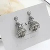 Dangle Earrings Oxidized Jewelry Women's Gold Silver Color Big Bell Jhumka Ethnic Gypsy Tassel Alloy Drop Earing Tibetan