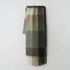 AC 2024 Fashion Grils Circle Yarn Thickened Long Scarf Women's Warm Rainbow Plaid Mohair Shawl