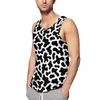 Men's Tank Tops Spotted Dalmatian Top Male White And Black Summer Graphic Training Vintage Oversized Sleeveless Vests