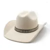 Berets Herrenhüte Western Cowboyhut Cowgirl Country Jazz Reiten 2023 Panama Fedora Caps Luxus