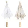 Guarda-chuvas 2pcs Lace Umbrella Casamento Pequeno Noiva Noiva Po Props