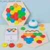 Tri Nesting Stacking Toys Montessori Matériaux Jigsaw Puzzle Jouets éducatifs pour enfants Compétition Jeux de table Enfants Apprentissage en bois Q231218