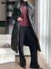 女性のトレンチコートfotvotee冬のコート女性濃厚なゆるいエレガントなパフジャケットビンテージストリートウェアレディ服ミッドレングスパーカー