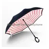 Parasol Odwrócone odwrotne parasol parasol parasol wiatroodporna deszcz rączka domowa sundries morze t2i52313 Drop dostawa dom dom hous dhuia