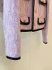Giacche da donna 2024 Giacca di lana di lusso di alta qualità con piccola fragranza Cappotto Autunno Inverno Fried Street Short Girl Dolce Capispalla