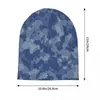 Baskenmützen Blau Digital Camouflage Camo Skullies Mützen Hüte Goth Unisex Ski Caps Warm Dual-Use-Motorhaube Stricken