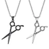 Cool Mens Scissors Stylist Necklace Jewelry Stainless Steel Barber Tools Shaped Pendant Male Jewelry Chain299h