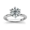 Anéis de casamento clássico 14k ouro branco 1ct 2ct 3ct moissanite anel de diamante jóias na moda festa noivado aniversário anel2319