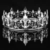 Cristal de casamento masculino CRISTAL Tiara Coroa Purma de prata dourada Prom stromestone véu tiara tiara helaving jóias t2001298k