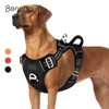 Hundhalsar Leases Benepaw Ingen Pull Dog Harness Inget choke Easy Control Handle Reflektiv PET DESEL 2 LEASH CLIPS Justerbar mjuk vadderad hundväst 231216