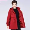 Women's Trench Coats Lining Windbreaker Coat Oversized 9xl Spring Fashion Cotton Hooded Jacket Loose Casual Female Long Overcoat