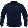 Giacche tattiche Colletto alla coreana Felpa con cappuccio da uomo Autunno Inverno Abbigliamento caldo da esterno Giacca in pile polare Pullover con cerniera Solido Top tatticoL231218