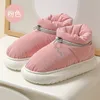 Pantoufles Chunky Femmes Botte de neige Chaud vers le bas hiver 2023 imperméable femme bottine avec fourrure antidérapante couleur bonbon coton chaussures femme