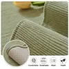 Chair Covers Chenille Striped Sofa Cover Solid Color Anti-slip Combination Cushion Furniture Dust Protector Towel Armrest Backrest