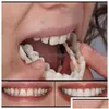 Party Favor 1Pair Sile Fake Teeth Tand Upper False Tooth Er Denture Care Oral Plastic Whitening Drop Delivery Home Garden Festive S Suppl Dhwig