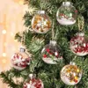 Nieuwe kerstspeelgoedbenodigdheden 6pcs 6/8/10cm Kerstbal Plastic Clear Ball Vulbare Baubbles Kerstmisboomdecoratie Kerst ornament Bruiloft Party Decor DIY