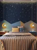 Pendant Lamps Warm Bedroom Bedside Lights Nordic Children's Room Lamp Resin Moon Puppet Hanging Color Fixtures