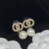 Stud Pinksugao Designer Ear Stud Earrings High Quality Female Simple Pearl C Earrings Women Cool Style Fashion Earring DJ-231207-30