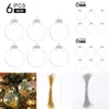 Nieuwe kerstspeelgoedbenodigdheden 6pcs 6/8/10cm Kerstbal Plastic Clear Ball Vulbare Baubbles Kerstmisboomdecoratie Kerst ornament Bruiloft Party Decor DIY