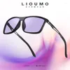 Óculos de sol LIOUMO Marca Quadrado Pochromic Polarizado Homens Mulheres Óculos de Visão Noturna para Conduzir Tons Na moda Chameleon Eyewear