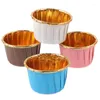 Bakvormen 50 stuks Cupcake Wrappers Krimpen Muffin Cases Cake Liner Goud Zilver Gecoat Papieren Bekers Hittebestendige Schimmel Levert