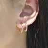 Créoles colorées en argent sterling 925, bijoux fins, mini petit cerceau, pierre colorée, design d'été, mode, jolie oreille, bijoux202O