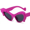 Hip Hop lunettes de soleil femmes lunettes de soleil Anti-UV lunettes drôles simplicité ornementale oeil de chat Google 5 couleurs