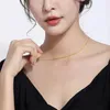 Girocolli MIQIAO Reale 18 K Oro Chopin Collana per Le Donne Puro AU750 Moda Semplice Versatile Collana Gioielleria Raffinata Regalo 231218