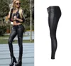 Womens Pants Capris Winter Autumn PU Leather Coated Denim for Women Sexy Tight Stretchy Rider Leggings Black Coffee Rock Punk Party XXXL 231218