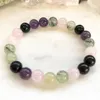 MG0872 8MM A Grade Black Tourmaline Prehnite Bracelet Women's Rose Quartz Energy Power Bracelet Gift for Mother's Day2434